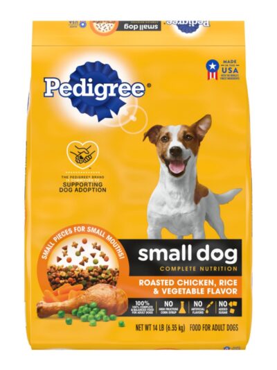 Pedigree Complete Nutrition Small Breed Adult Dry Dog Food Roasted Chicken, Rice & Vegetable 14lbs