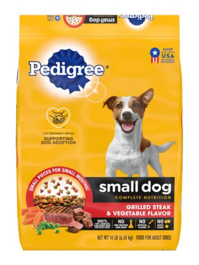 Pedigree Complete Nutrition Small Breed Adult Dry Dog Food Grilled Steak & Vegetable 14lbs