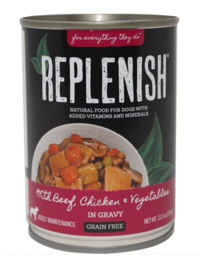 Replenish Grain Free Canned Dog Food Beef/Chicken/Veg 13.2oz. (Case of 12)