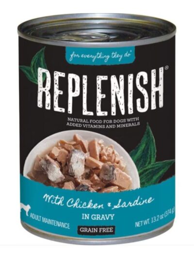 Replenish Grain Free Canned Dog Food Chicken/Sardine 13.2oz. (Case of 12)