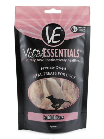 Vital Essentials Fd Vital Rabbit ear Treat 6Pc