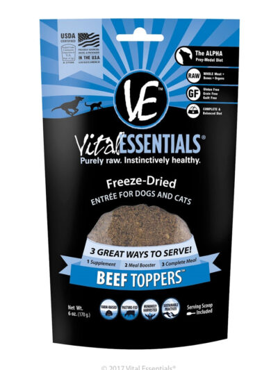 Vital Essentials Freeze-Dried Beef Toppers 6 oz.