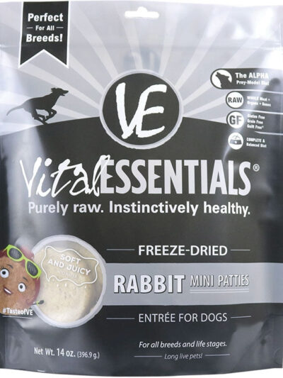 Vital Essentials Freeze Dried Rabbit Mini Patties 14 oz.