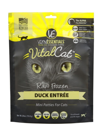 Vital Essentials Cat Freeze Dried Mini Patty Duck 8oz.