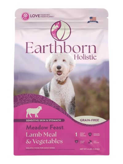 Earthborn Holistic Meadow Feast Grain-Free Dry Dog Food Lamb Meal & Vegetables 4lb