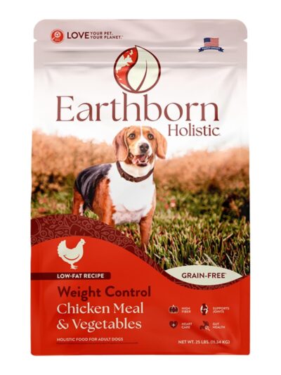 Earthborn Holistic Weight Control Grain-Free Dry Dog Food Chicken Meal & Vegetables 25lb