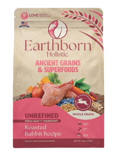 Earthborn Dog Unrefined Ancient Grains Rabbit 4Lb