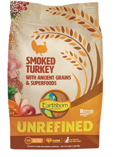 Earthborn Holistic Unrefined Dry Dog Food Smoked Turkey 1ea/4 lb