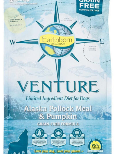 Earthborn Holistic Venture L.I.D. Grain Free Dry Dog Food Pollock & Pumpkin 1ea/4 lb