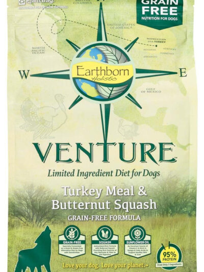 Earthborn Holistic Venture L.I.D. Grain Free Dry Dog Food Turkey & Butternut Squash 1ea/4 lb
