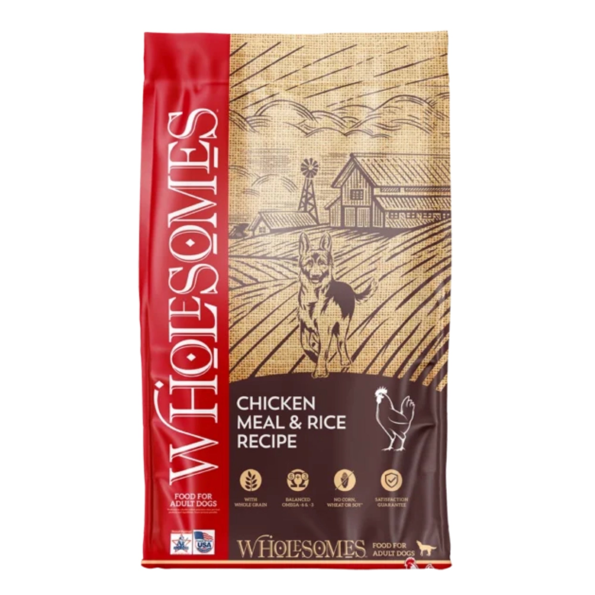 Wholesomes Dry Dog Food Chicken Meal & Rice 40lb