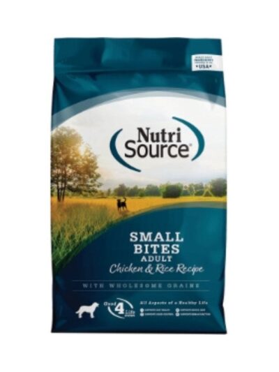 NutriSource Small Bites Adult Dry Dog Food Chicken & Rice 4lb