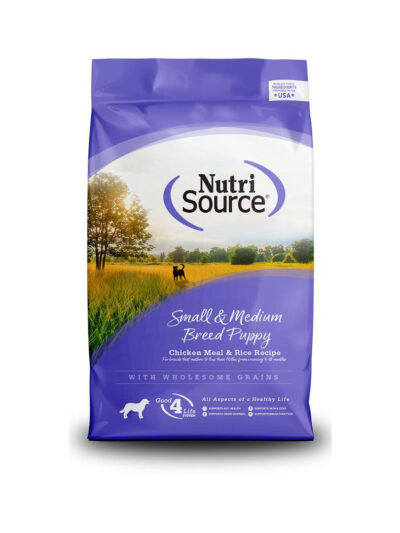 Nutrisource Dog Puppy Small/Medium Breed Chicken & Rice 15Lb