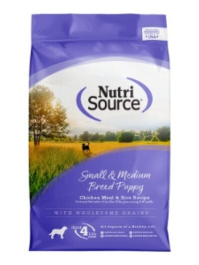NutriSource Small & Medium Breed Puppy Dry Dog Food Chicken & Rice 12lb