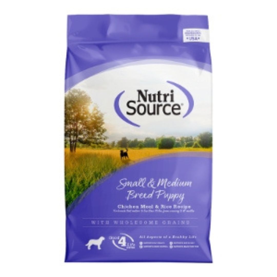 NutriSource Small & Medium Breed Puppy Dry Dog Food Chicken & Rice 12lb