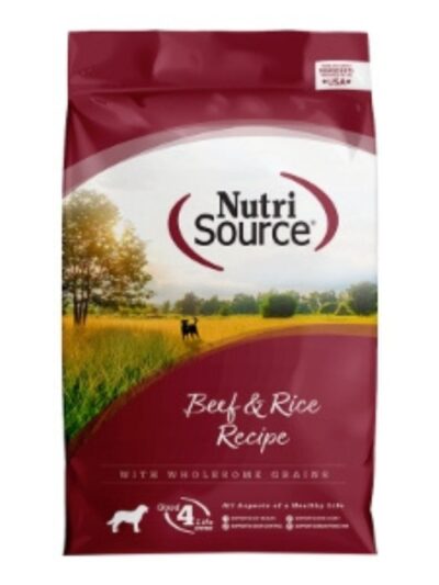NutriSource Dry Dog Food Beef & Rice 12lb