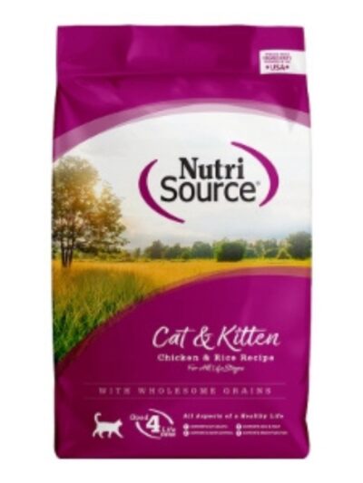 NutriSource Cat & Kitten All Life Stages Dry Cat Food Chicken & Rice 12lb