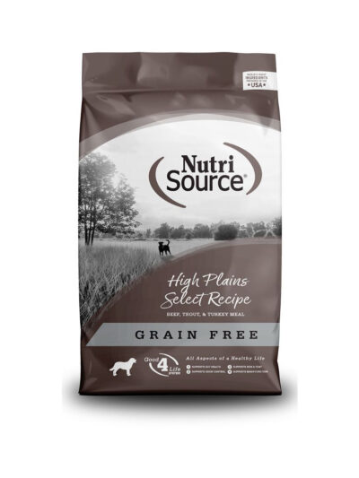 NutriSource Select Recipe Grain Free Dry Dog Food High Plains Select 15lb