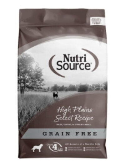NutriSource Select Recipe Grain Free Dry Dog Food High Plains Select 12lb
