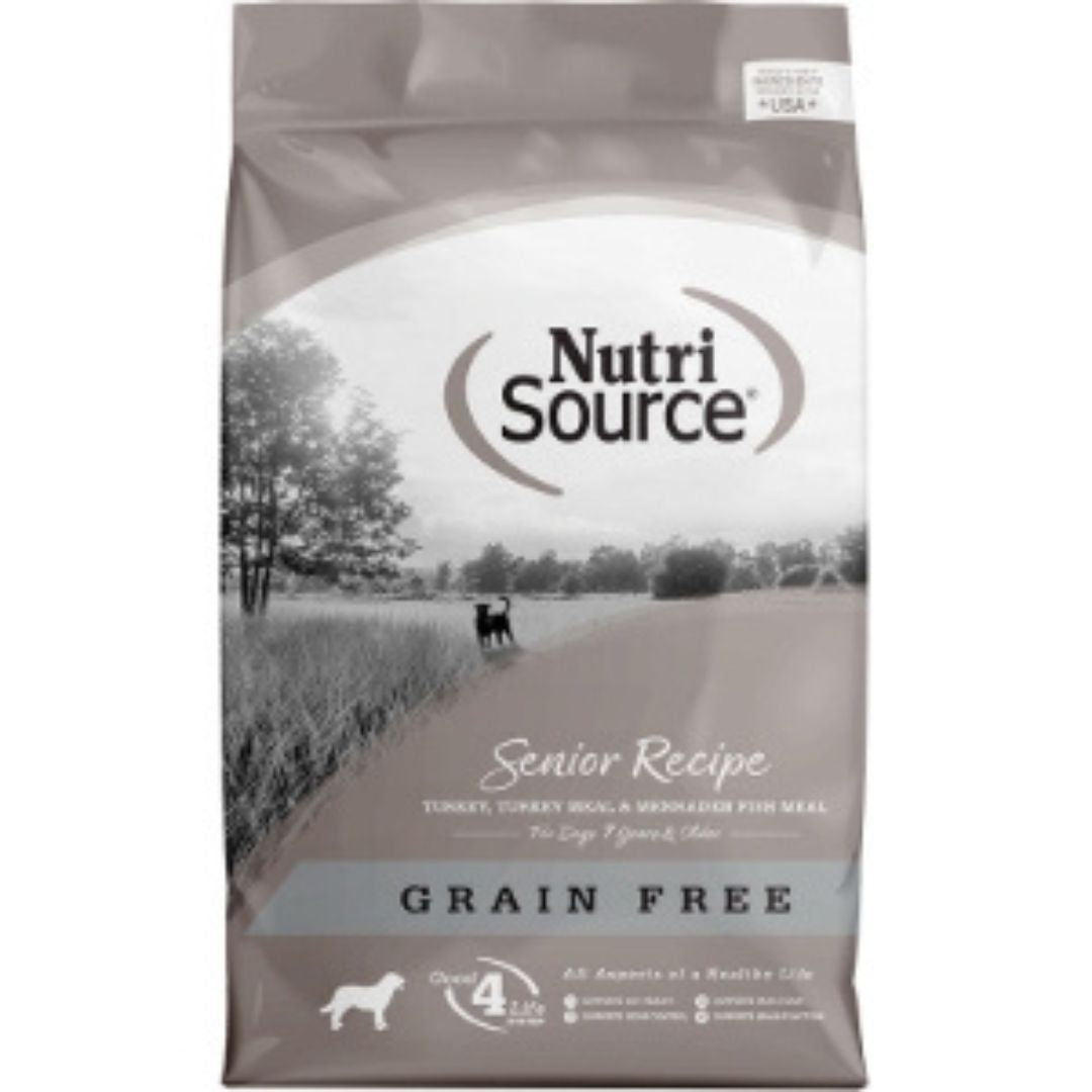 NutriSource Senior Grain Free Dry Dog Food Turkey 12lb