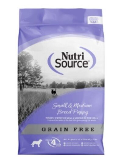 NutriSource Small & Medium Breed Puppy Grain Free Dry Dog Food Turkey 4lb