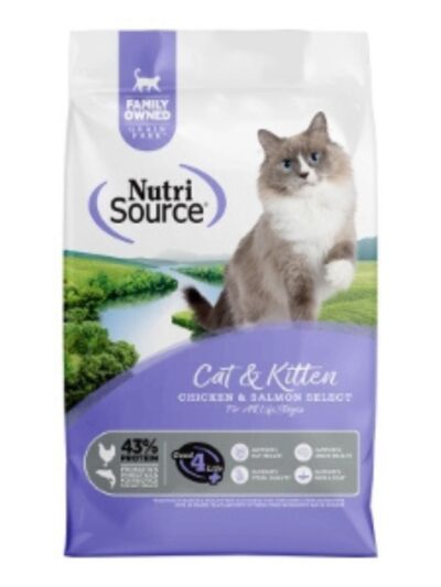 NutriSource Cat & Kitten Select Dry Cat Food Chicken & Salmon 4lb
