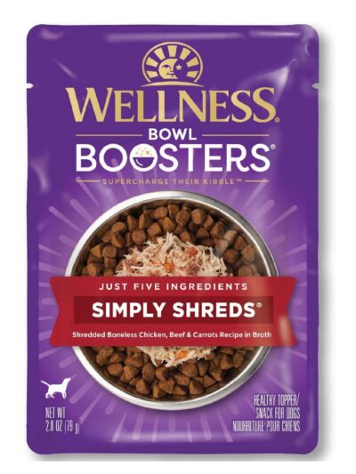 Wellness Bowl Boosters Simply Shreds 2.8oz. Chicken Beef Shred (Case of 12)