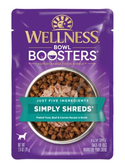 Wellness Bowl Boosters Simply Shreds 2.8oz. Tuna Beef Flaked (Case of 12)