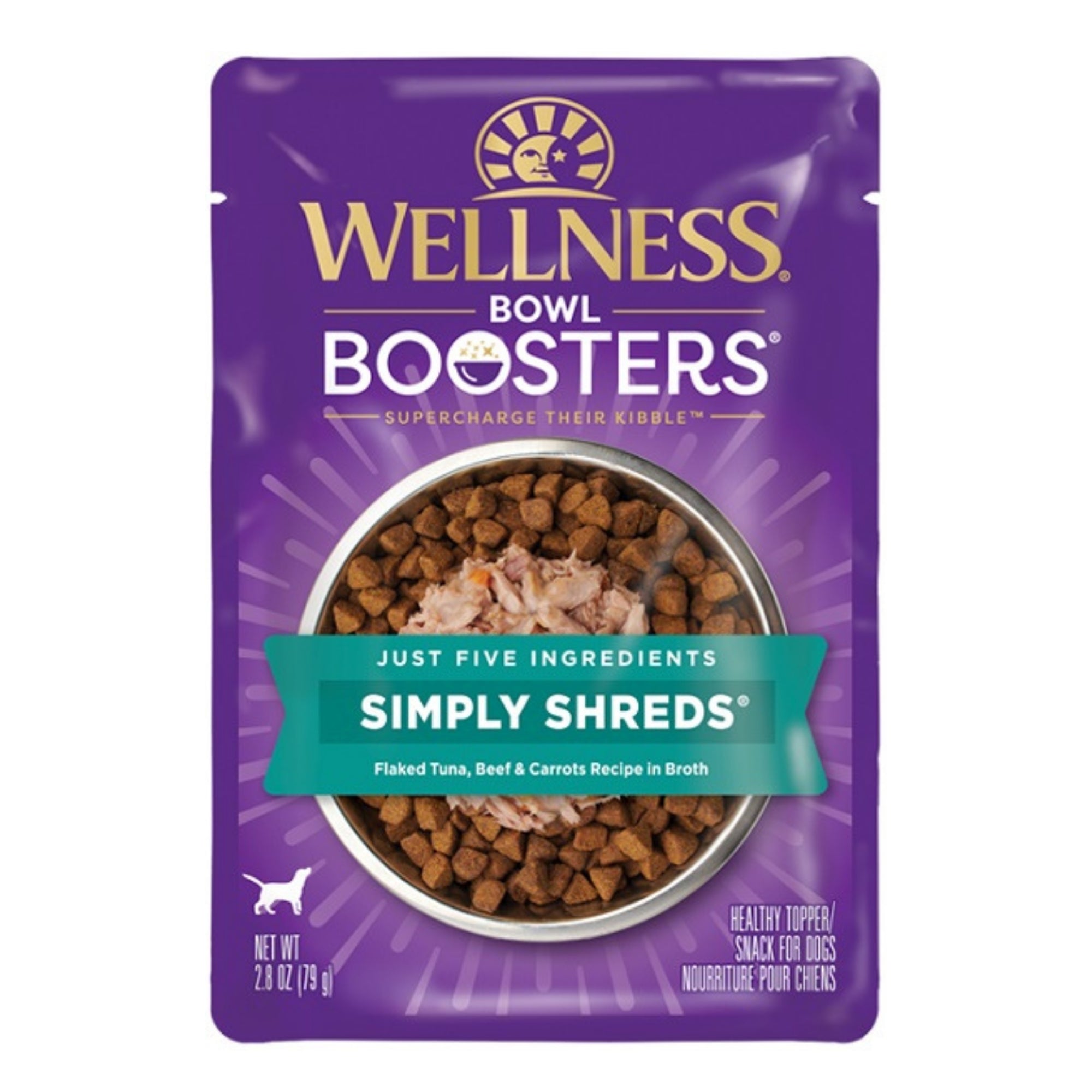 Wellness Bowl Boosters Simply Shreds 2.8oz. Tuna Beef Flaked (Case of 12)