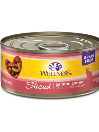 Wellness Cat Complete Health Sliced Salmon Entrée 5.5oz. (Case of 24)