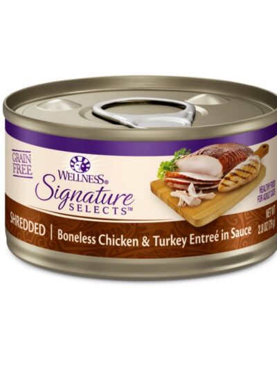 Wellness Cat Core Signature Select Shredded Chicken Turkey EntrÃ©e 2.8oz. (Case of 12)