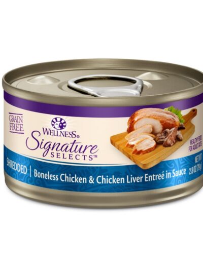 Wellness Cat Core Signature Select Shredded Chicken Chicken Liver EntrÃ©e 2.8oz. (Case of 12)