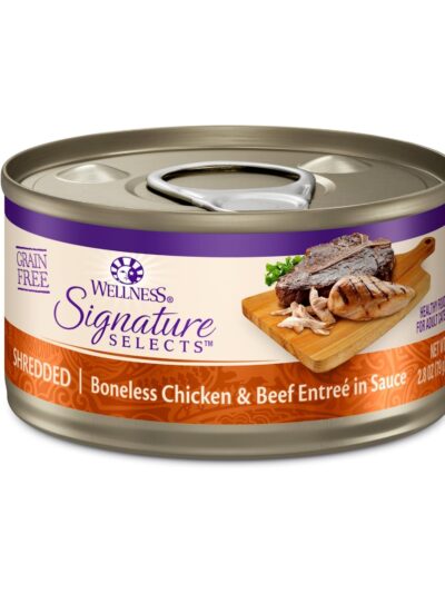 Wellness Cat Core Signature Select Shredded Chicken Beef EntrÃ©e 2.8oz. (Case of 12)