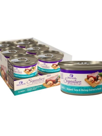 Wellness Cat Core Signature Select Flaked Skipjack Tuna Shrimp Entrée 2.8oz. (Case of 12)
