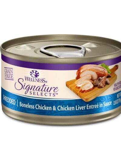 Wellness Cat Core Signature Select Shredded Chicken Liver EntrÃ©e 5.3oz. (Case of 12)