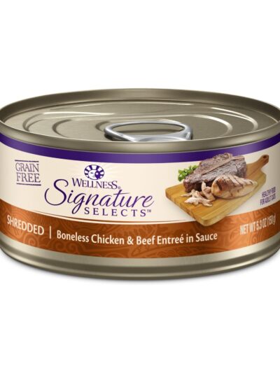 Wellness Cat Core Signature Select Shredded Chicken Beef EntrÃ©e 5.3oz. (Case of 12)