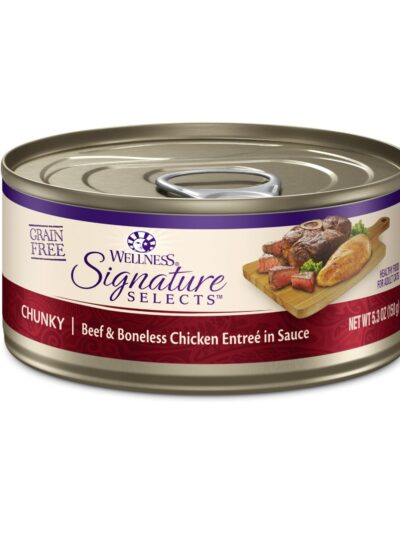 Wellness Cat Core Signature Select Chunky Beef Chicken EntrÃ©e 5.3oz. (Case of 12)
