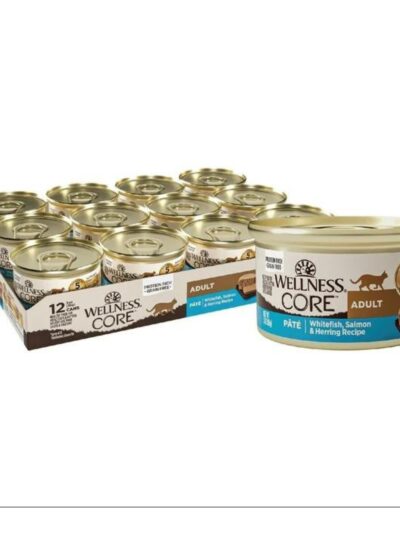 Wellness Cat Core Whitefish Salmon Herring Pate 3oz. (Case of 12)