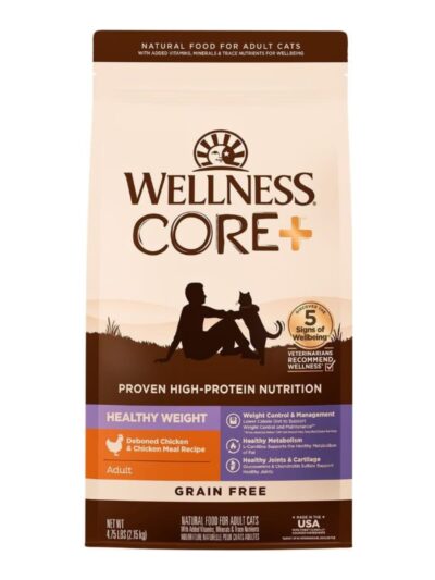 Wellness Core + Cat Healthy Weight Chicken Adult Grain-free 4.75Lb
