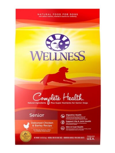 Wellness Dog Senior Deboned Chicken Barley 15Lb Adult Complete Health