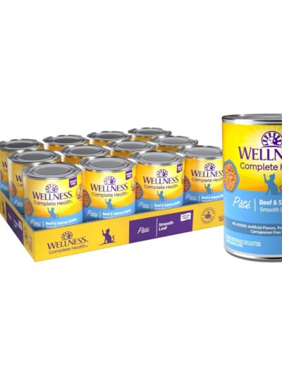 Wellness Cat Grain-free Beef Salmon Pate Complete Health 12.5oz. (Case of 12)