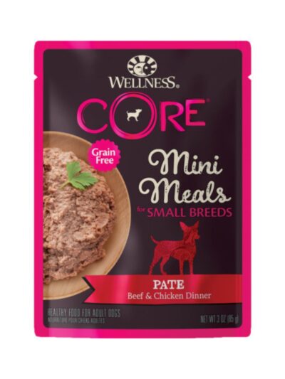 Wellness Core Small Breed Mini Meal Pate Beef Chicken Dinner 3oz. (Case of 12)