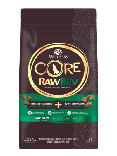 Wellness Dog Core Rawrev Wildgame 4Lb Duck Lamb Boar Rabbit