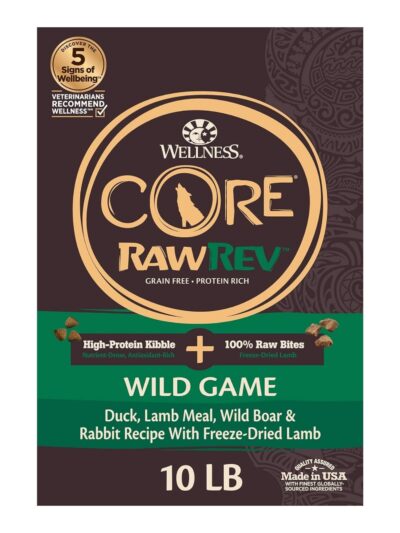 Wellness Dog Core Rawrev Wildgame 10Lb Duck Lamb Boar Rabbit