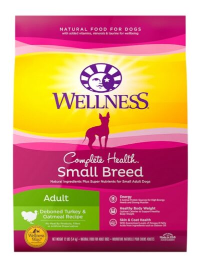 Wellness Dog Small Breed Turkey Oatmeal 12Lb Adult Complete Health