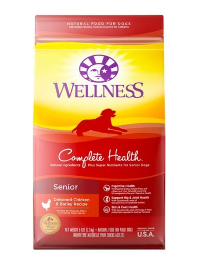 Wellness Dog Senior Chicken Barley 5Lb Adult Complete Health
