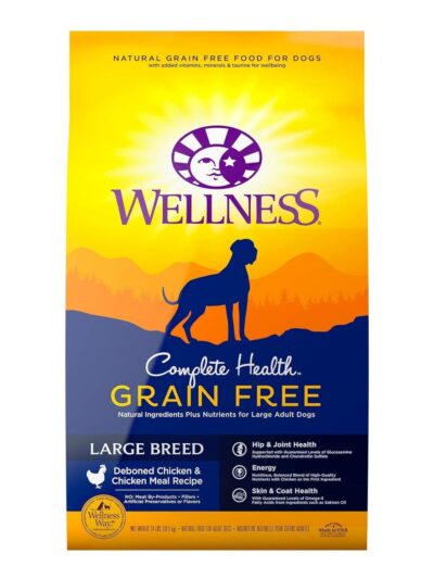 Wellness Dog Grain Free Large Breed 24Lb  Chicken Complete Health