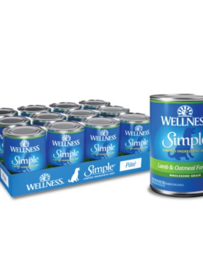 Wellness Dog Simple Grain-free Lamb Oatmeal LID 12.5oz. (Case of 12)