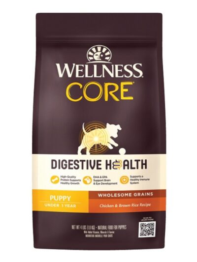 Wellness Core Digestive Health 4Lb Puppy Chicken Brown Rice
