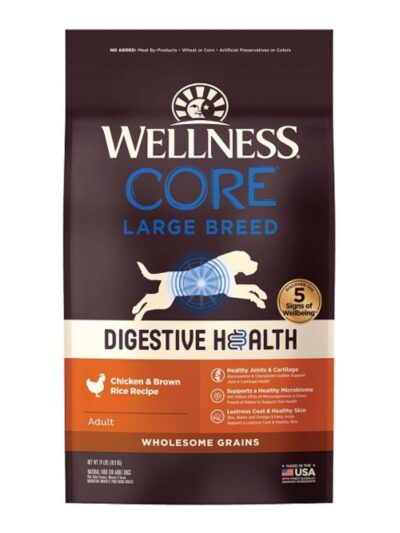 Wellness Core Digestive Health 24Lb Large Breed Chicken Brown Rice